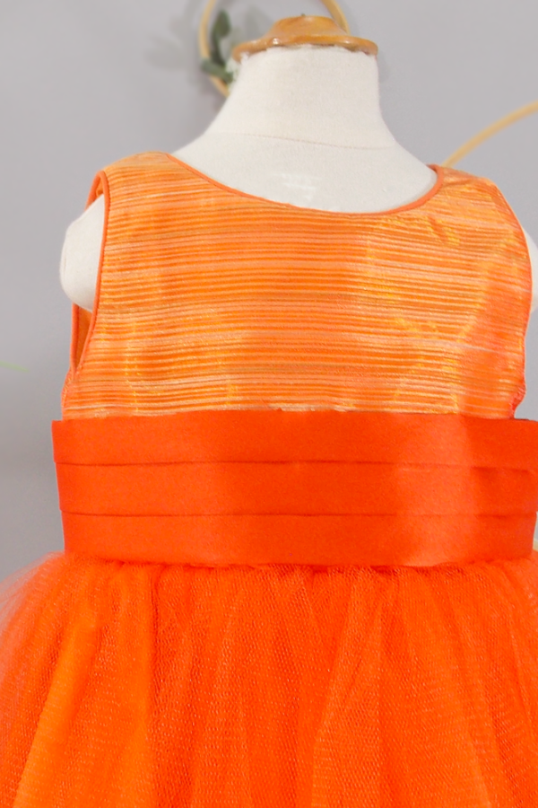 Vestido Press. Poisson Orange Ixchel Perfil Mono Naranja