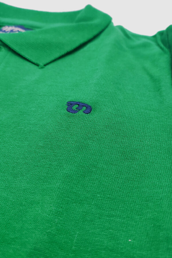 Polo Infantil Nino Liso Detalle Verde