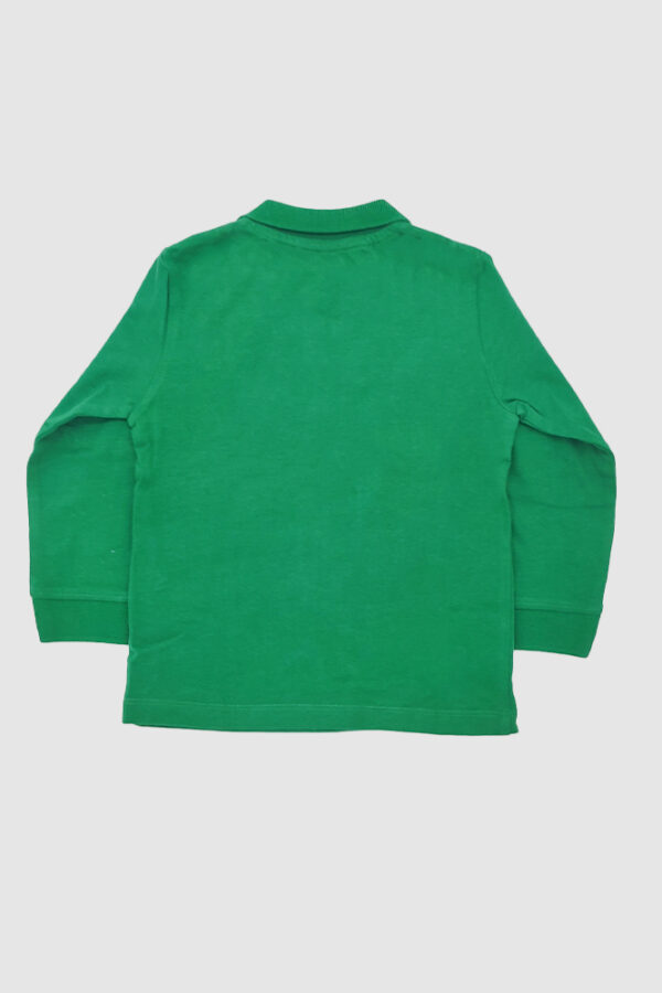 Polo Infantil Nino Liso Detras Verde