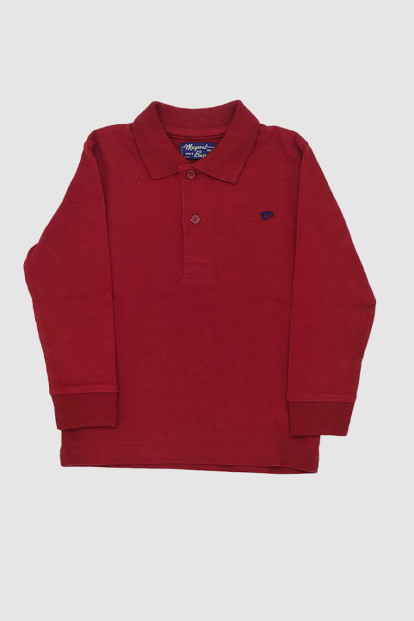 Polo Infantil Nino Liso Frente Rojo