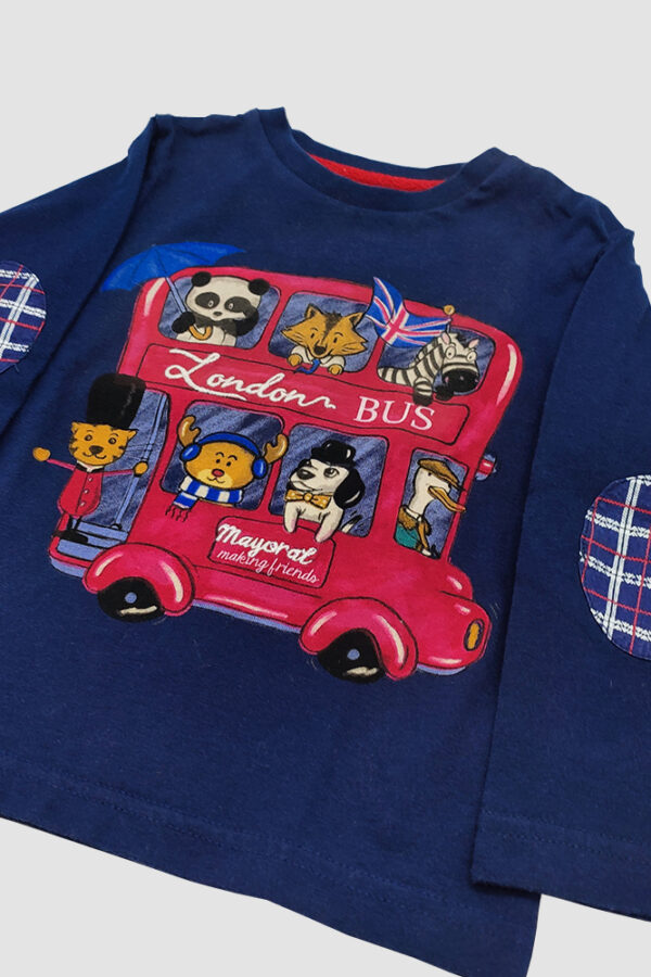 Playera Double Decker Friends Detalle Marino Mayoral