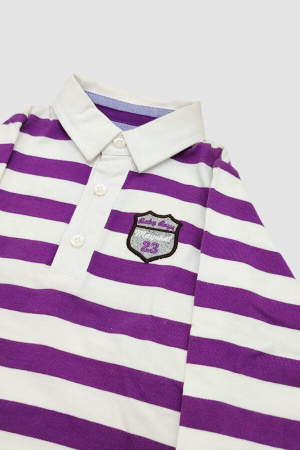 Polo Rayas Alcatraz Detalle Morado Mayoral