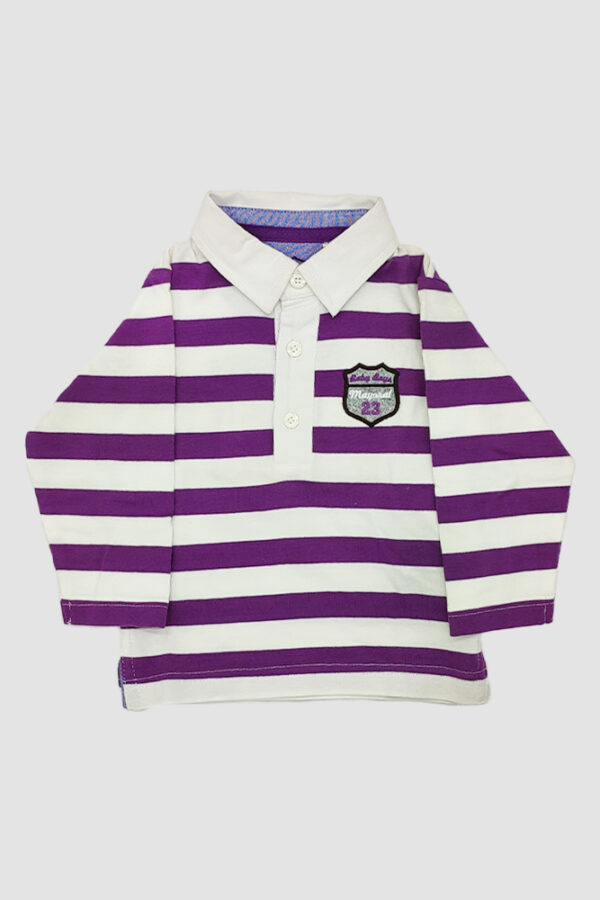 Polo Rayas Alcatraz Frente Morado Mayoral