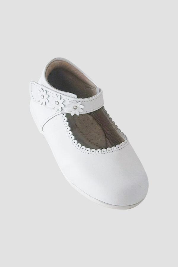 Zapato Infantil MiniBurbujas Flores Solol Blanco