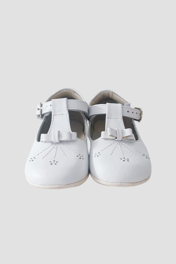 Zapato Infantil MiniBurbujas Mono Frente Blanco