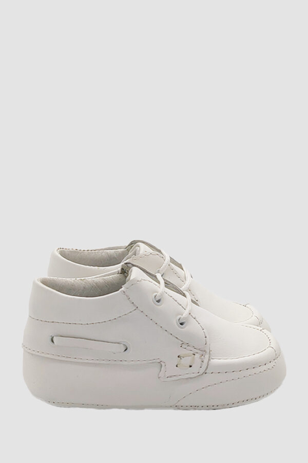 Zapato Ternura Flor Mini Burbujas Perfil Blanco