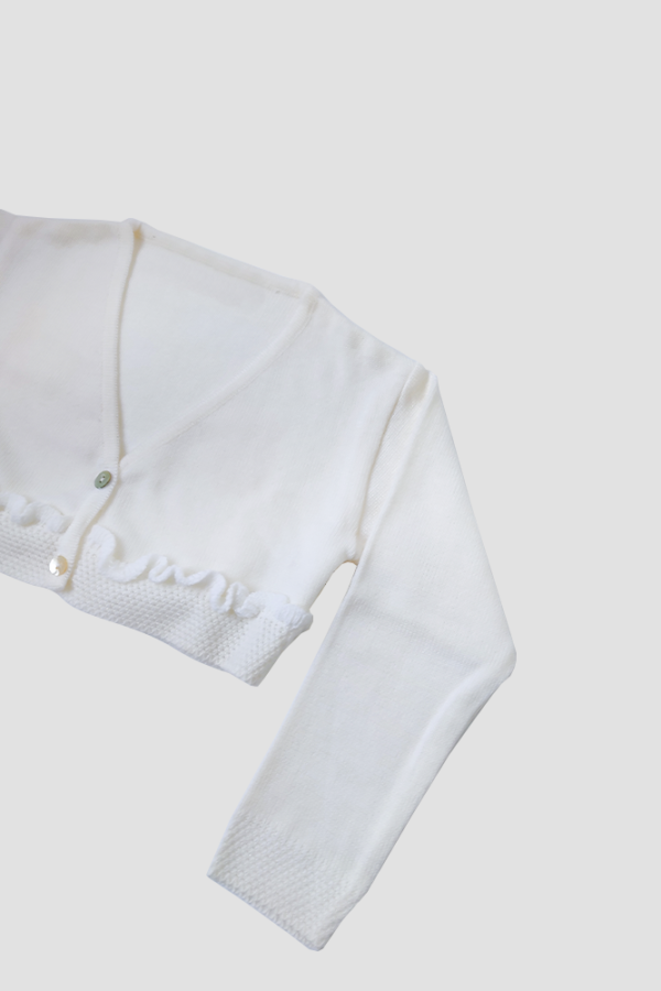 Bolero Infantil Suizo Perfil Blanco