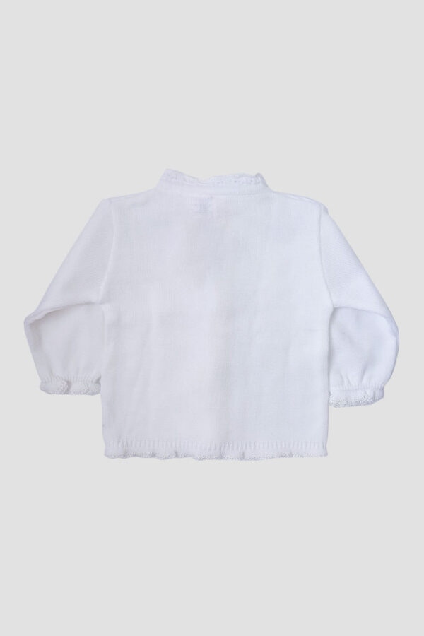 Sueter Infantil Flor Detras Blanco