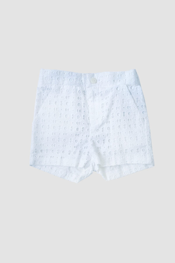 Short Infantil Perforado Frente