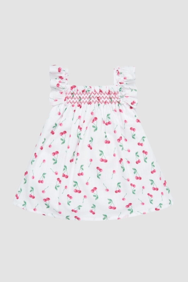 Vestido Infantil Cerezas Detras