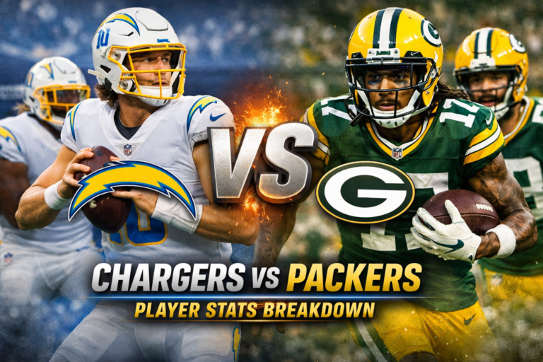 Chargers vs Packers Match Player Stats Breakdown