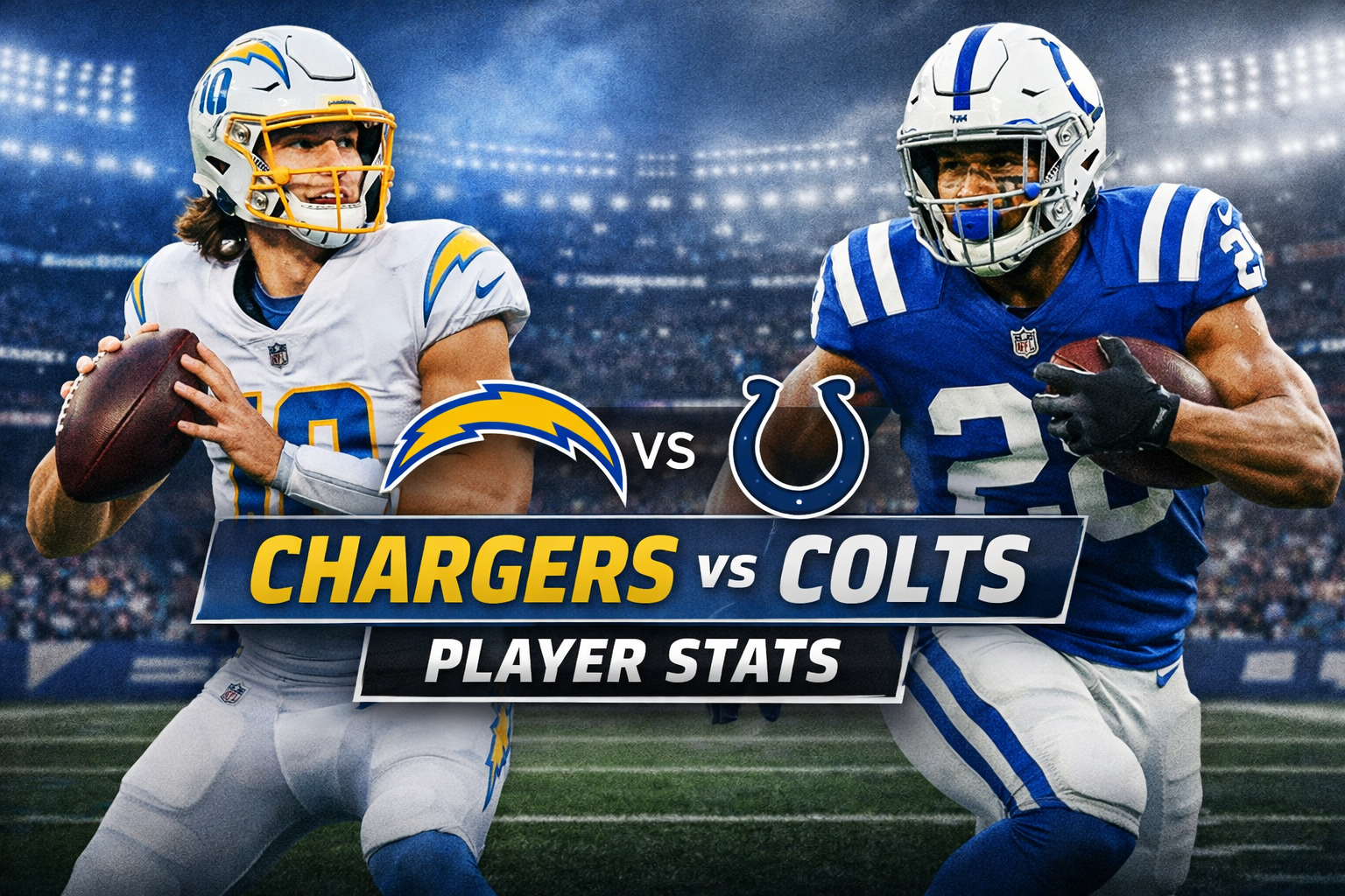 Chargers vs Colts Match Player Stats Analysis