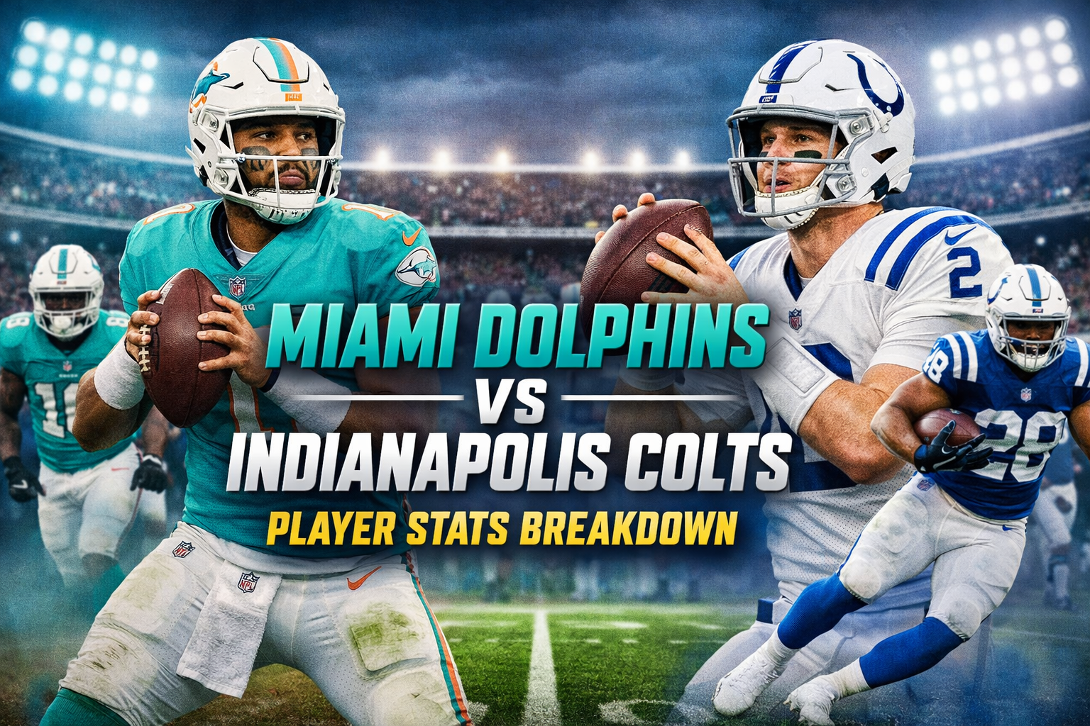 Miami Dolphins vs Colts Match Player Stats Analysis