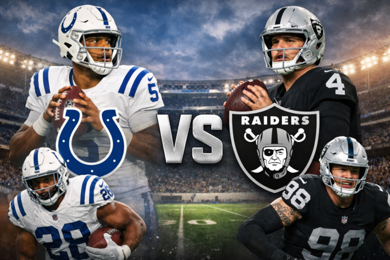 Colts vs Raiders Match Player Stats Breakdown