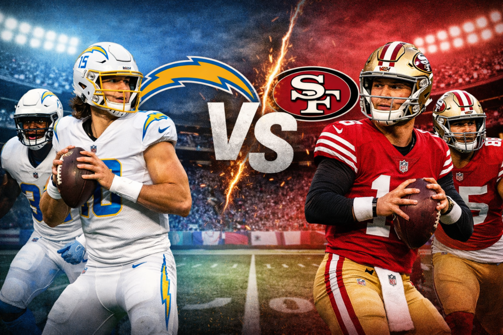 Los Angeles Chargers vs 49ers Match Player Stats Breakdown