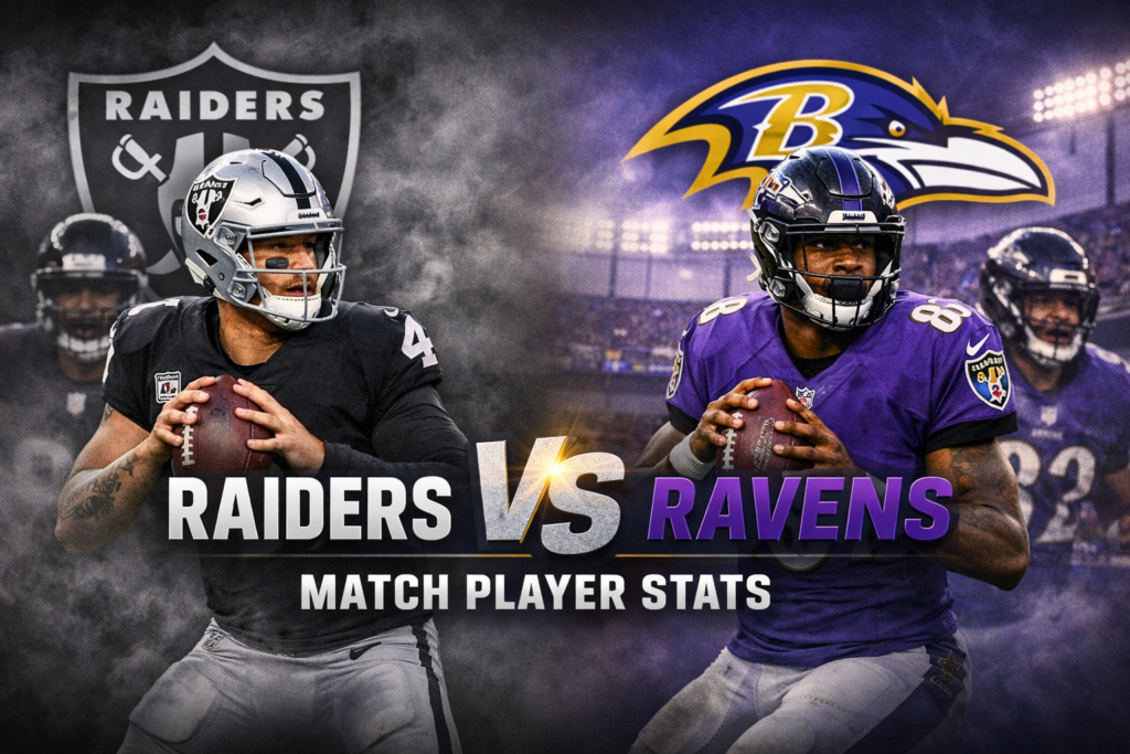 Las Vegas Raiders vs Baltimore Ravens Match Player Stats