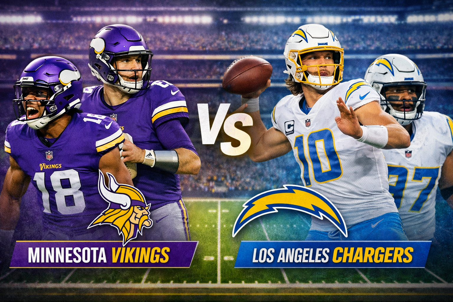 Minnesota Vikings vs Chargers Match Player Stats