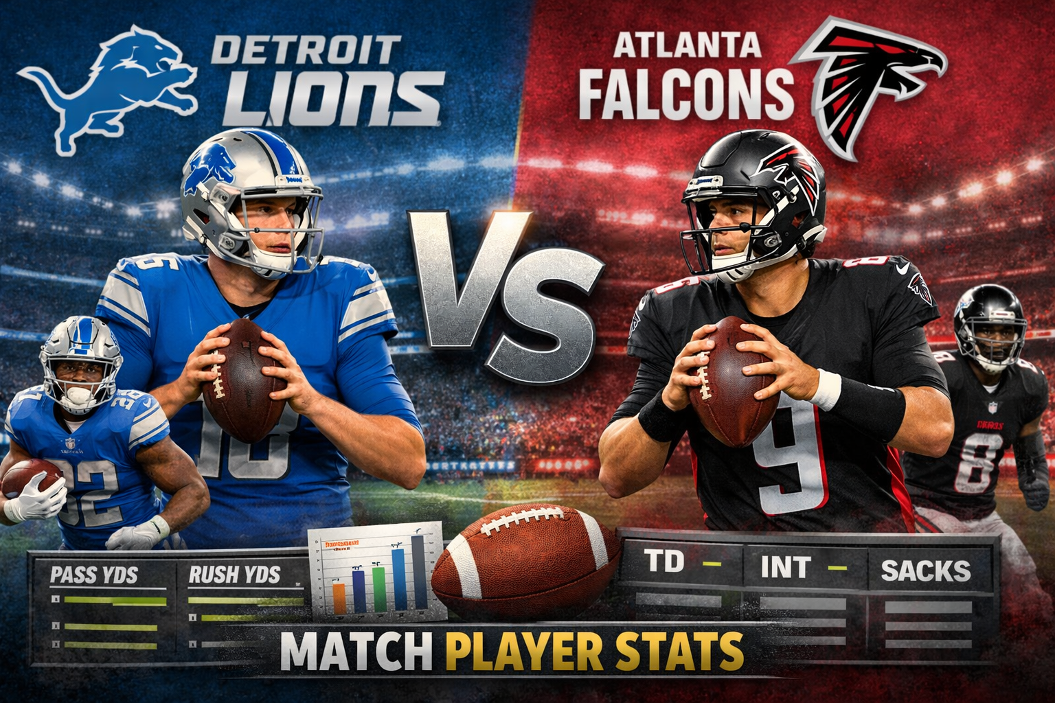 Detroit Lions vs Atlanta Falcons Match Player Stats