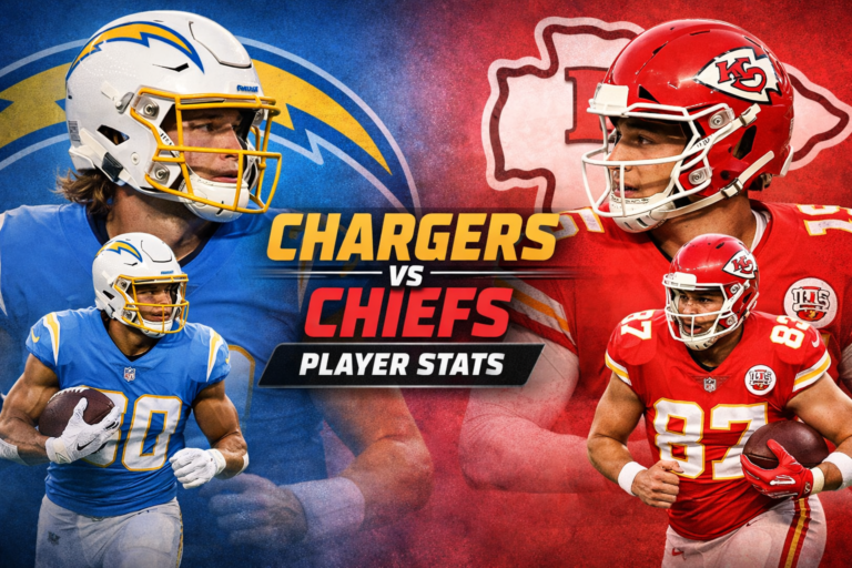 Chargers vs Chiefs Match Player Stats Breakdown