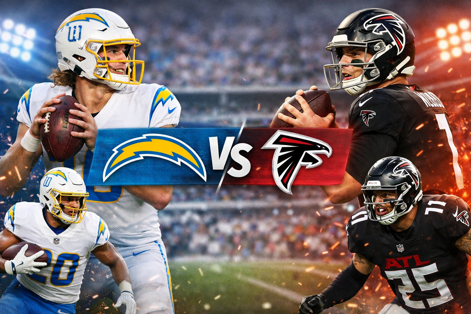 Chargers vs Falcons Match Player Stats Breakdown