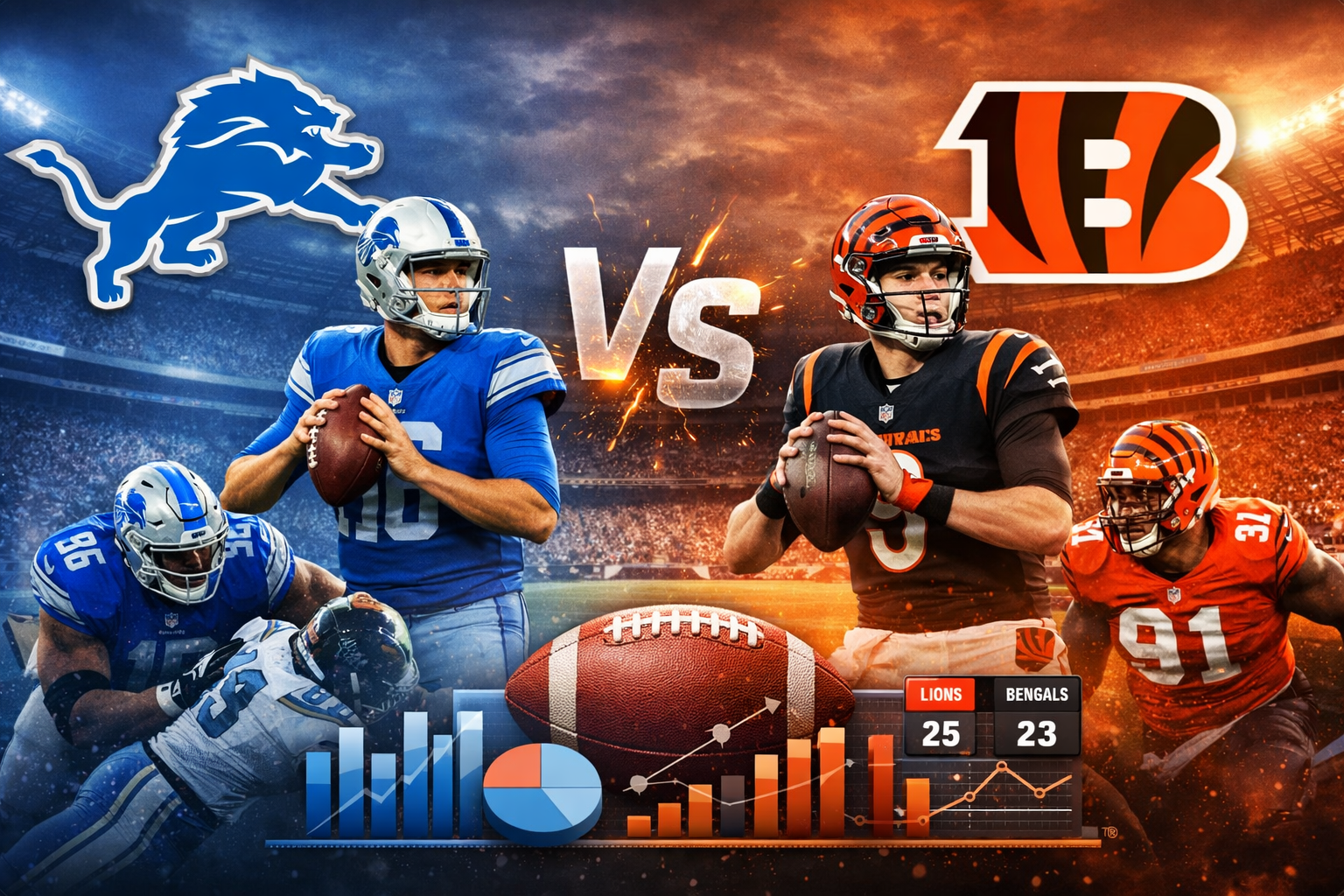 Detroit Lions vs Bengals Match Player Stats Analysis
