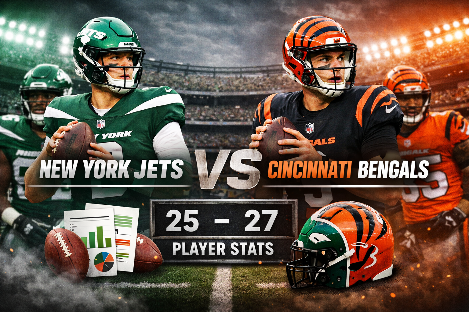 New York Jets vs Bengals Match Player Stats