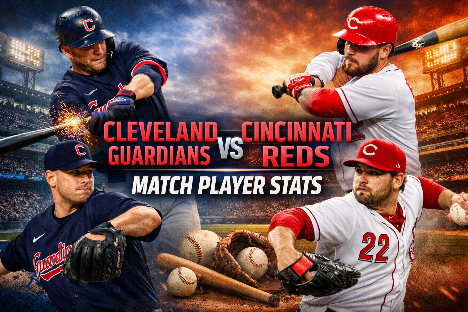 Cleveland Guardians vs Cincinnati Reds Match Player Stats