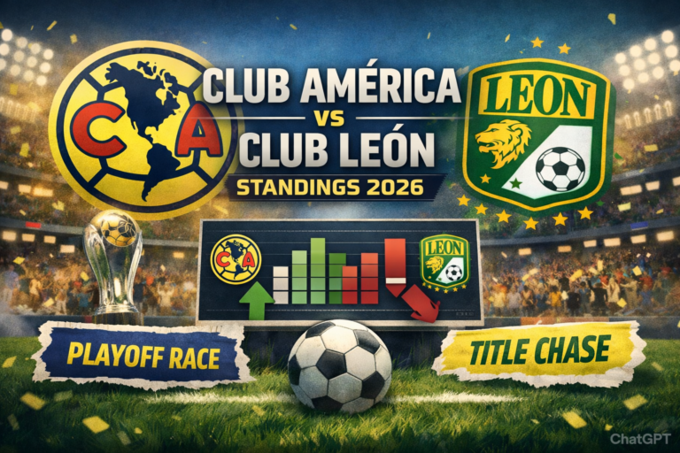 Club América vs Club León Standings 2026