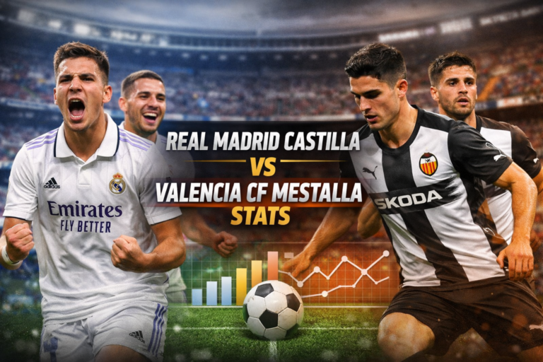 Real Madrid Castilla vs Valencia CF Mestalla Stats