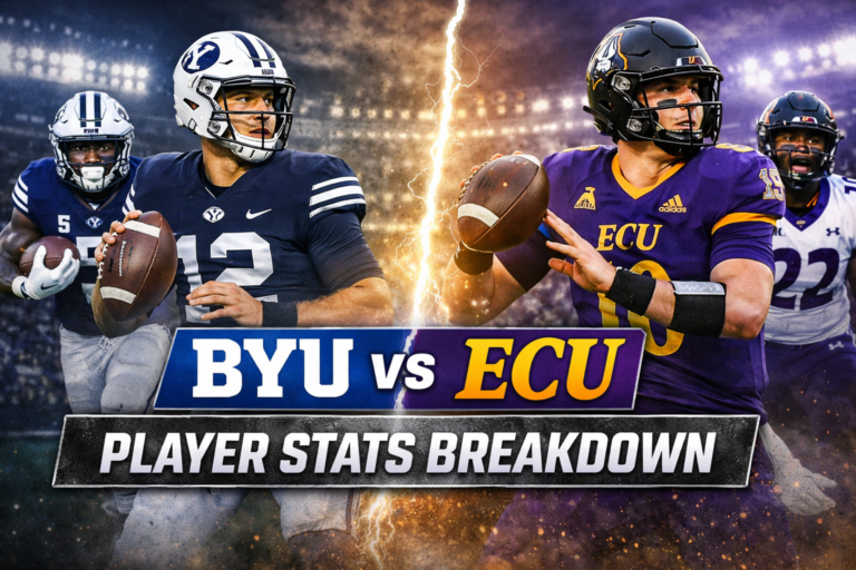 BYU Football vs ECU Football Match Player Stats