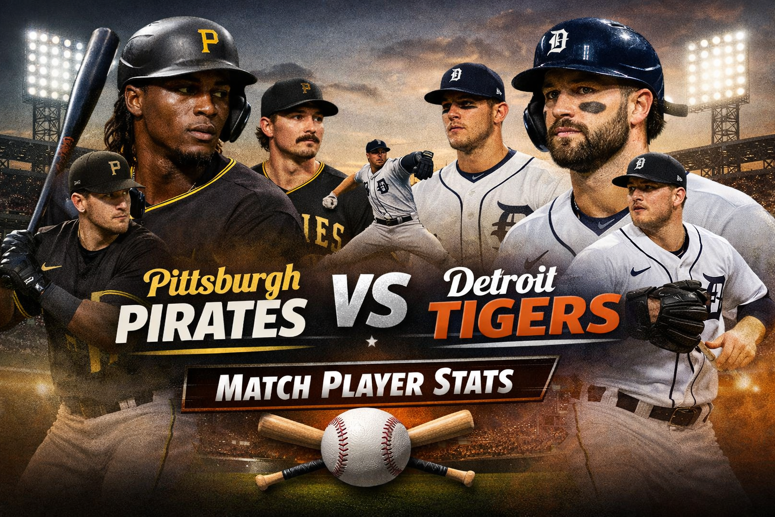 Pittsburgh Pirates vs Detroit Tigers Match Player Stats