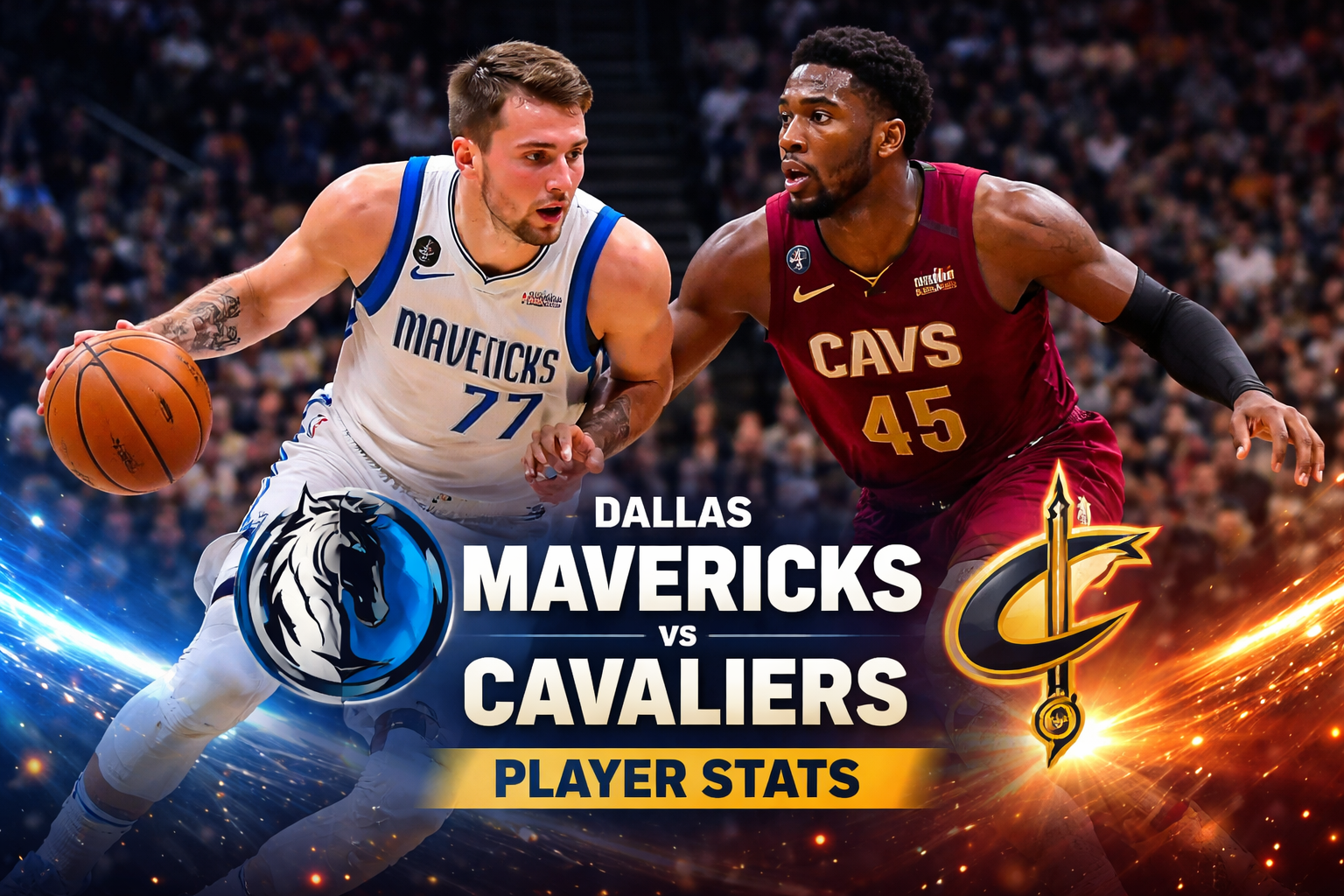Dallas Mavericks vs Cleveland Cavaliers Match Player Stats