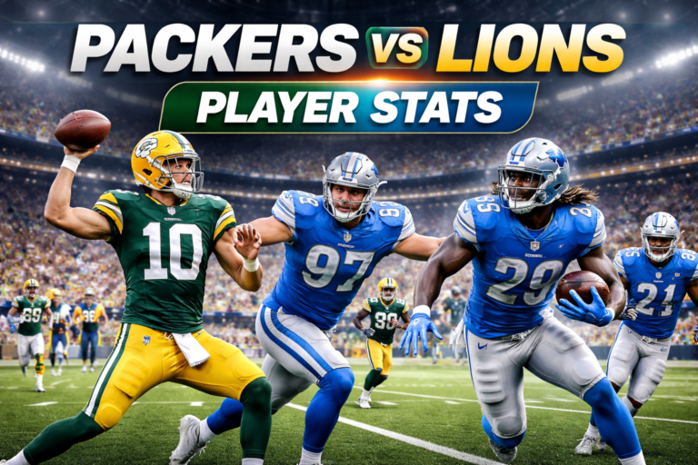 Green Bay Packers vs Detroit Lions Match Player Stats