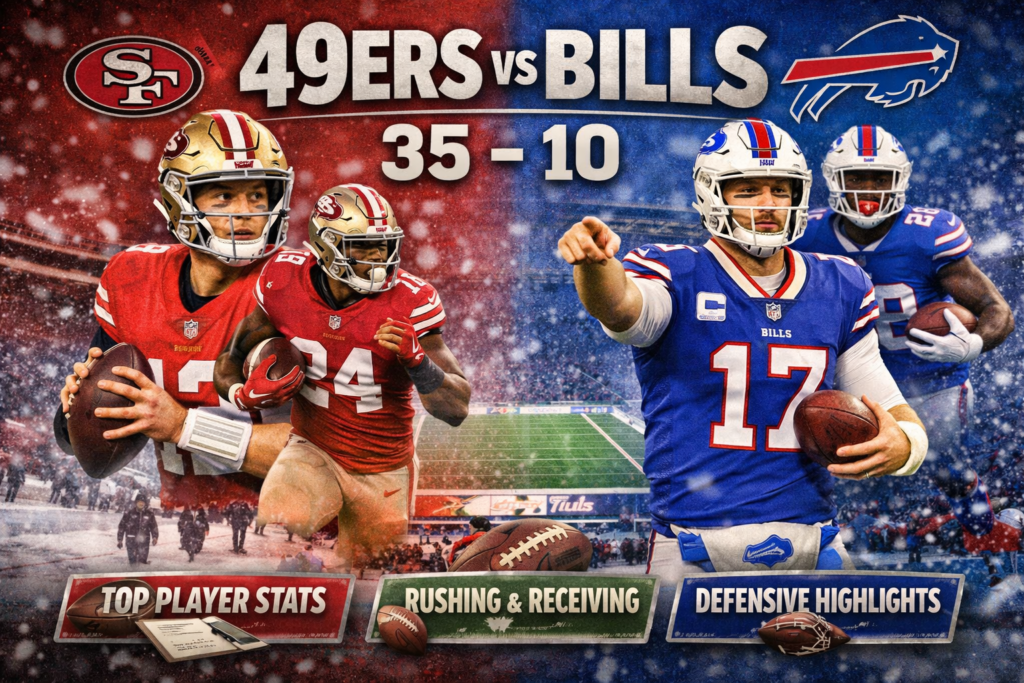 49ers vs Buffalo Bills Match Player Stats