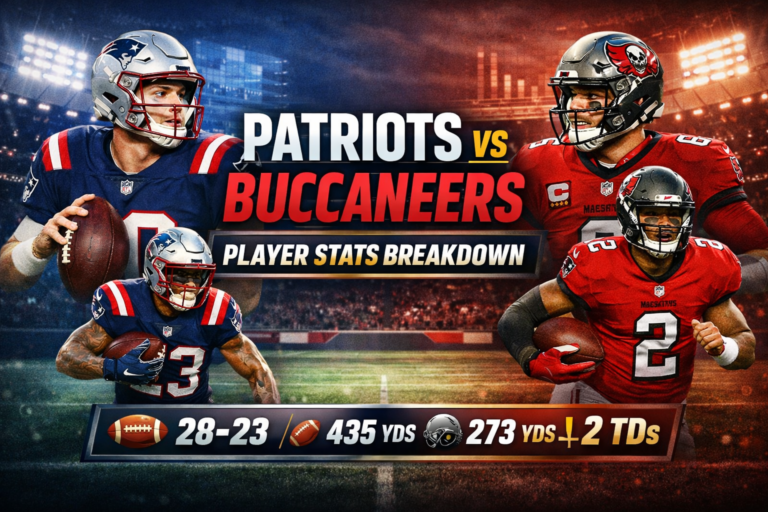 New England Patriots vs Tampa Bay Buccaneers Match Player Stats Breakdown