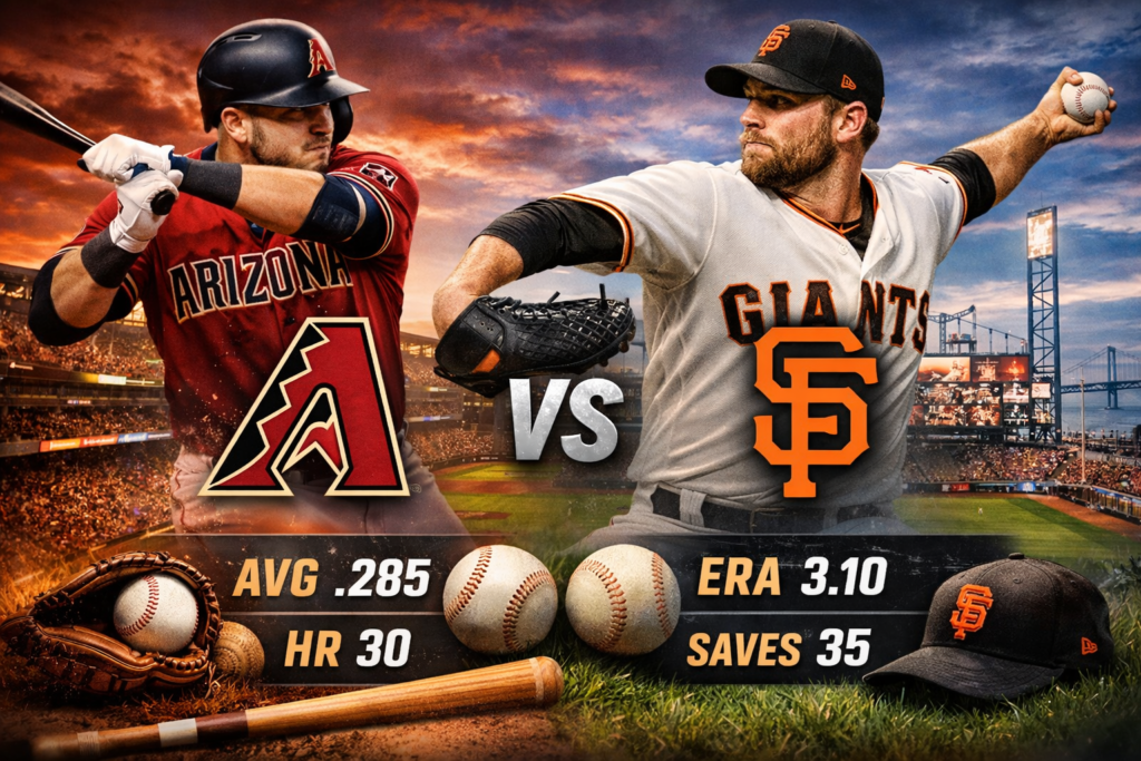 Arizona Diamondbacks vs San Francisco Giants Match Player Stats