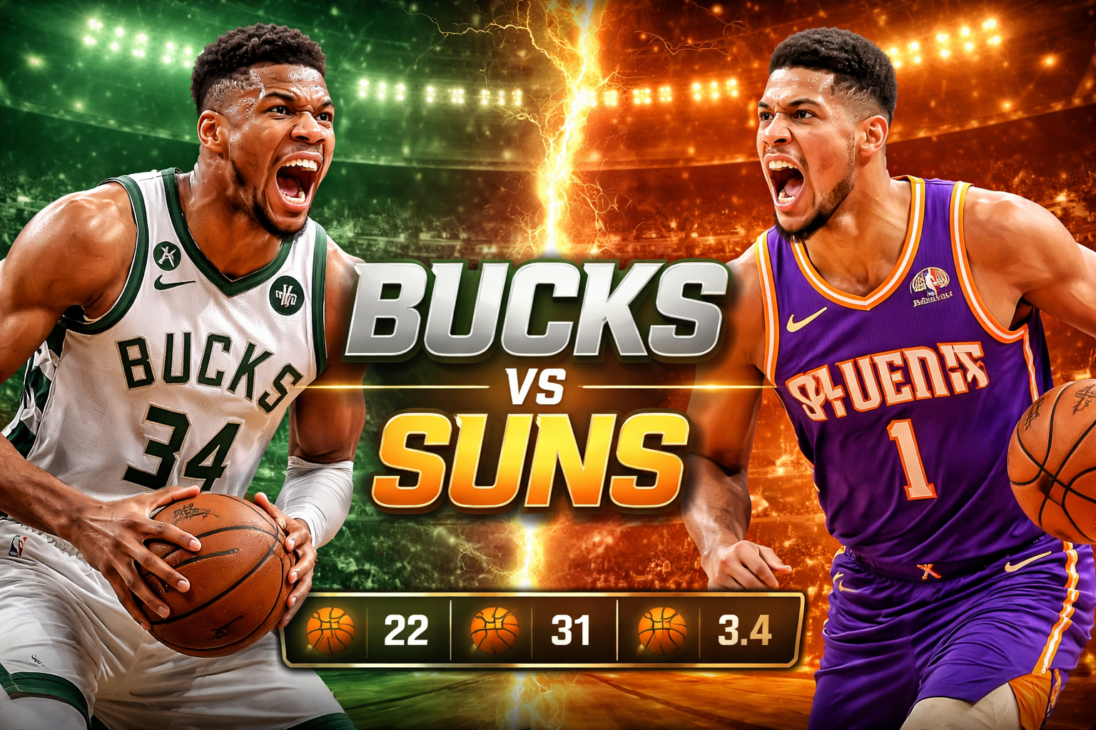 Milwaukee Bucks vs Phoenix Suns Match Player Stats