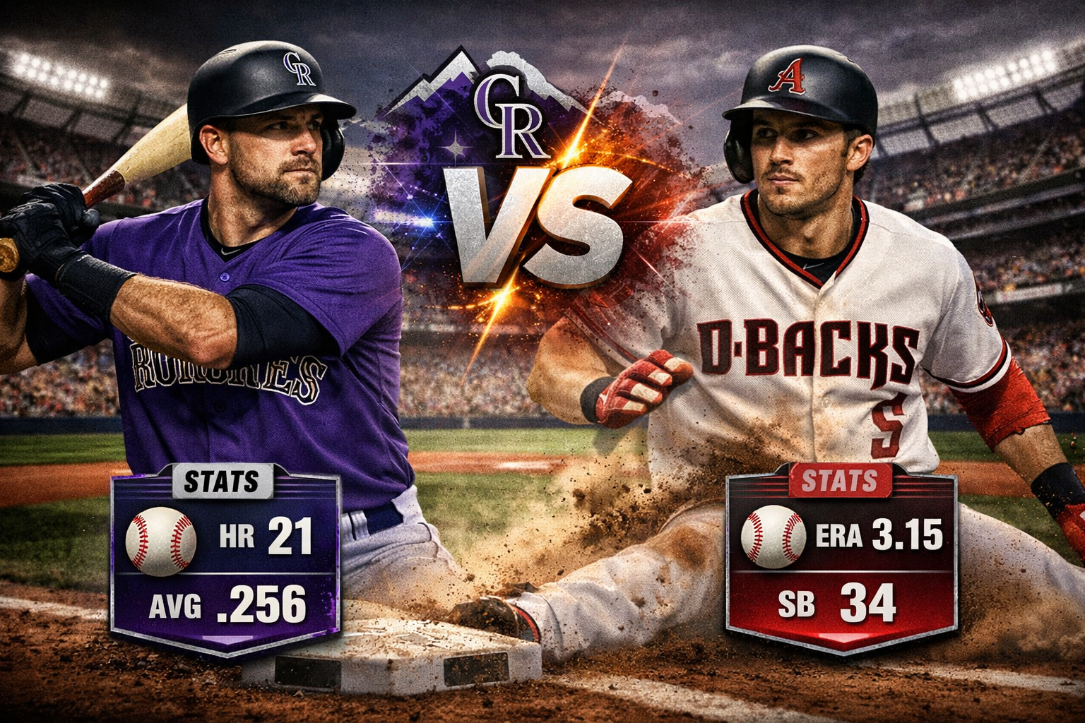 Colorado Rockies vs Diamondbacks Match Player Stats