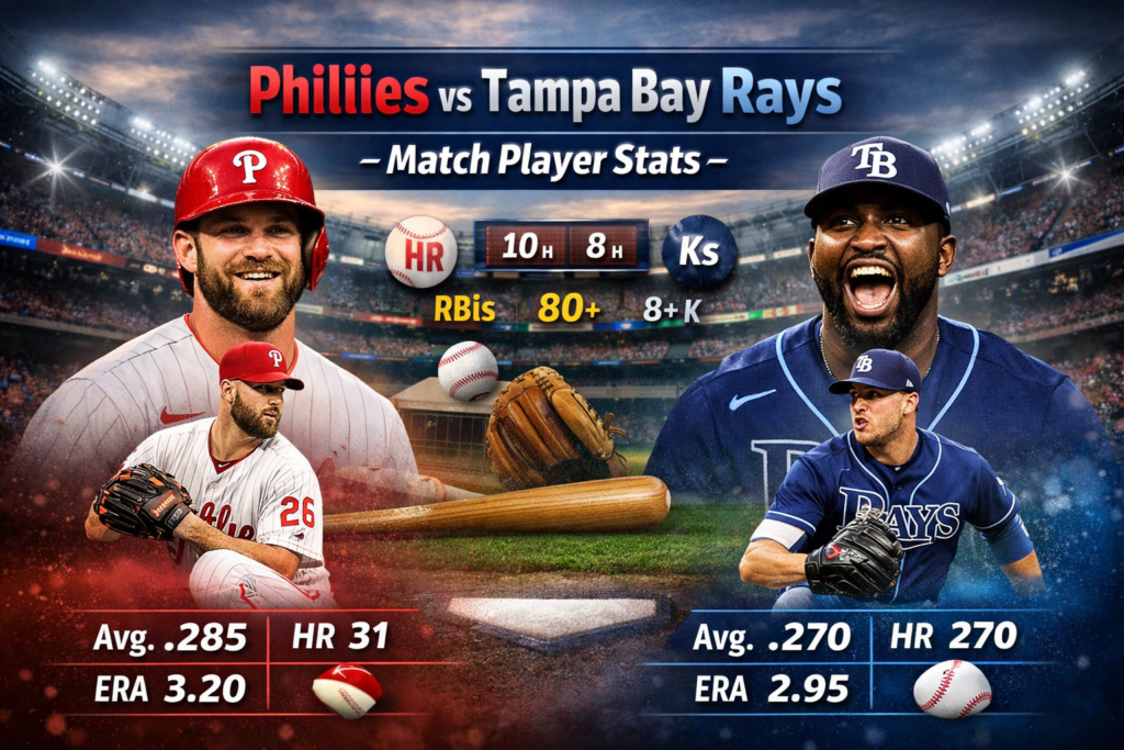 Phillies vs Tampa Bay Rays Match Player Stats