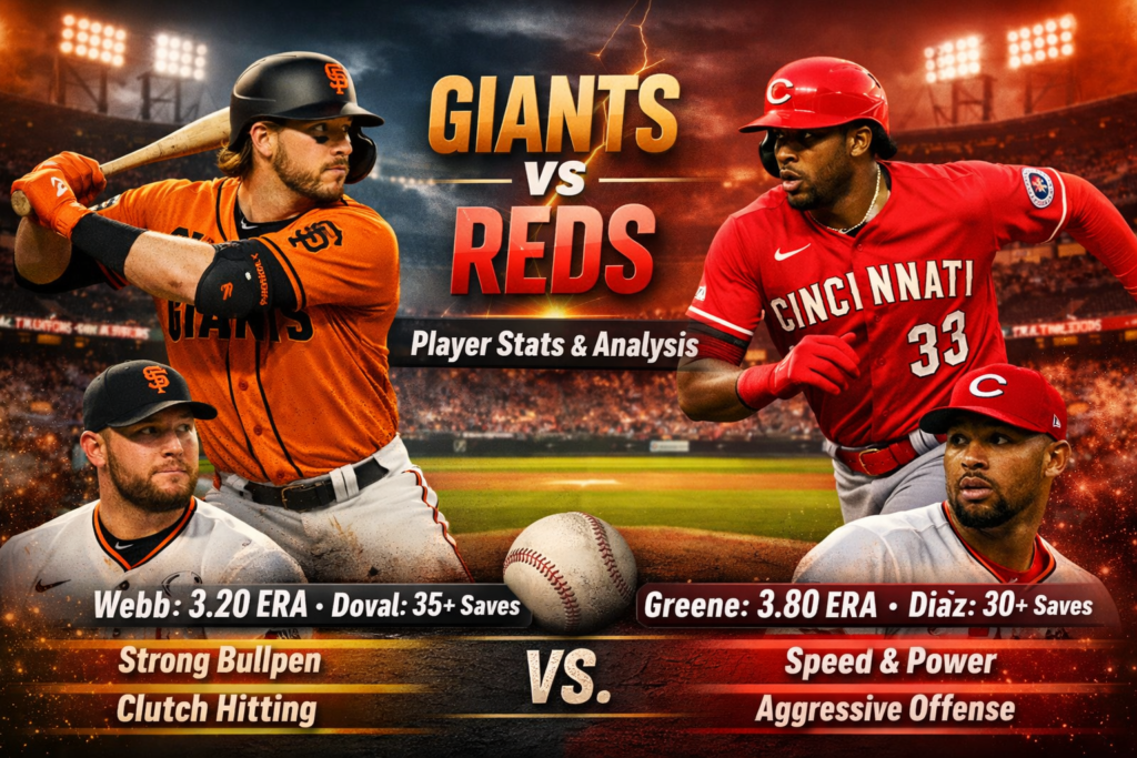 San Francisco Giants vs Cincinnati Reds Match Player Stats