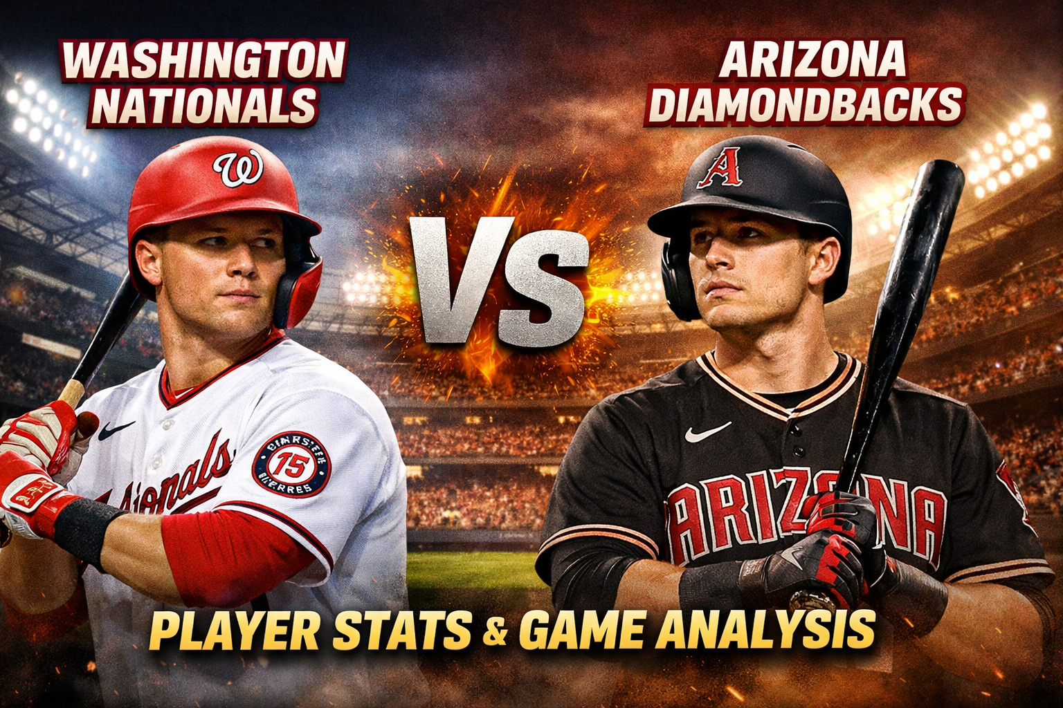 Washington Nationals vs Diamondbacks Match Player Stats