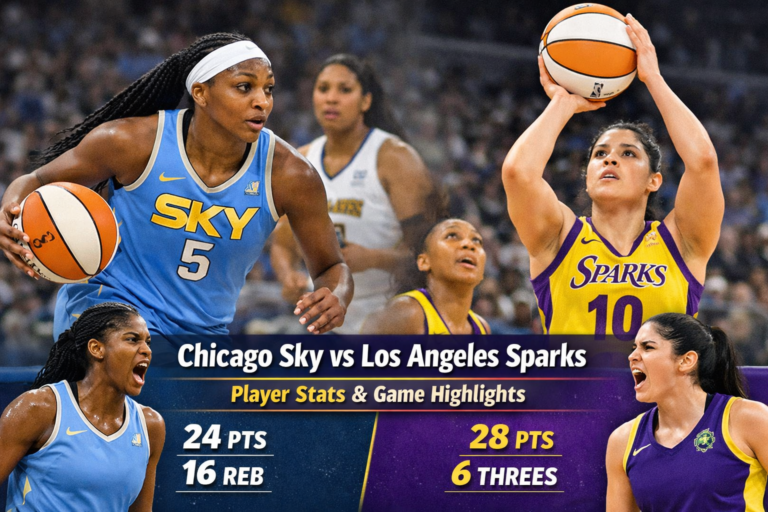 Chicago Sky vs Los Angeles Sparks Match Player Stats