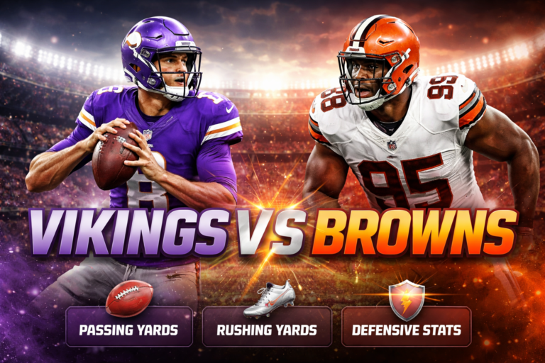 Minnesota Vikings vs Cleveland Browns Match Player Stats